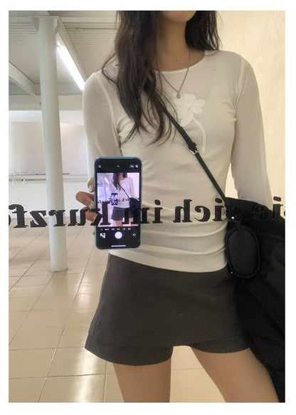 【H5418】實拍早秋復古辣妹顯瘦短褲裙250909