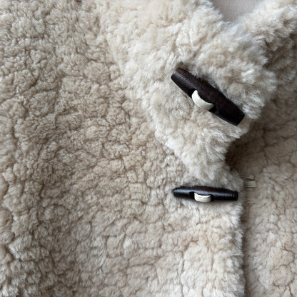 【Y7097】實拍冬季慵懒可愛牛角扣羊羔毛厚外套251113