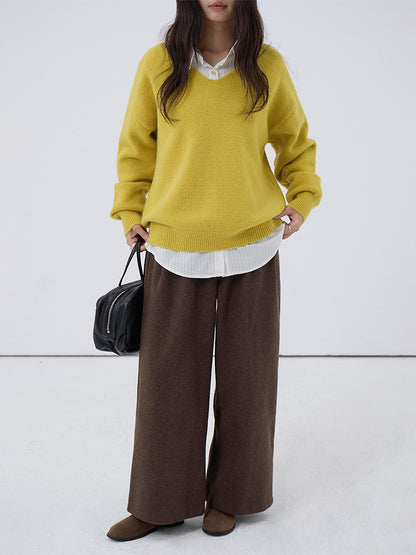 【LD3281】實拍慵懶寬鬆棉羊絨針織毛衣251103