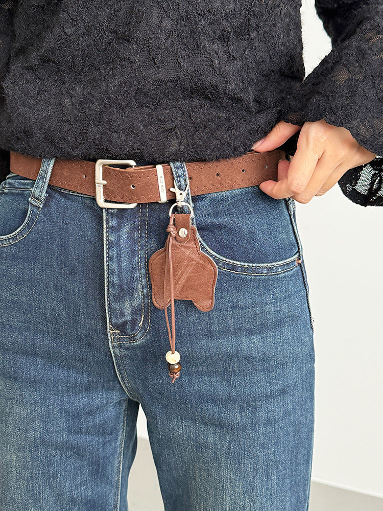 【LD3286】實拍S~XL冬季植絨加絨高腰彈力牛仔褲+鑰匙扣251103