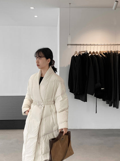 【cimz6386】實拍歐美大氣抗寒鎖温收腰氣質羽絨外套（白鴨絨90%)251120