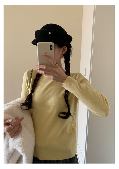 【H5510】實拍5色簡約雙層領針織T恤
251118