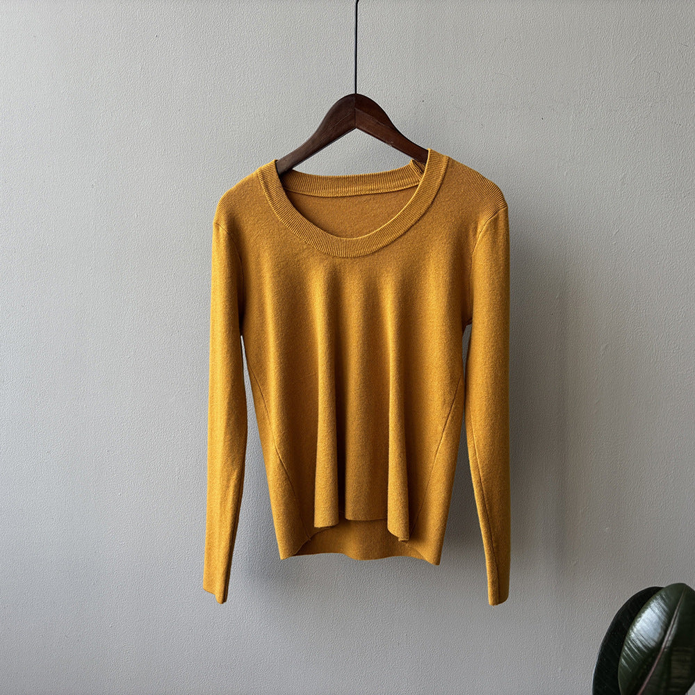 【Y275】實拍冬季U領長袖針織衫251106