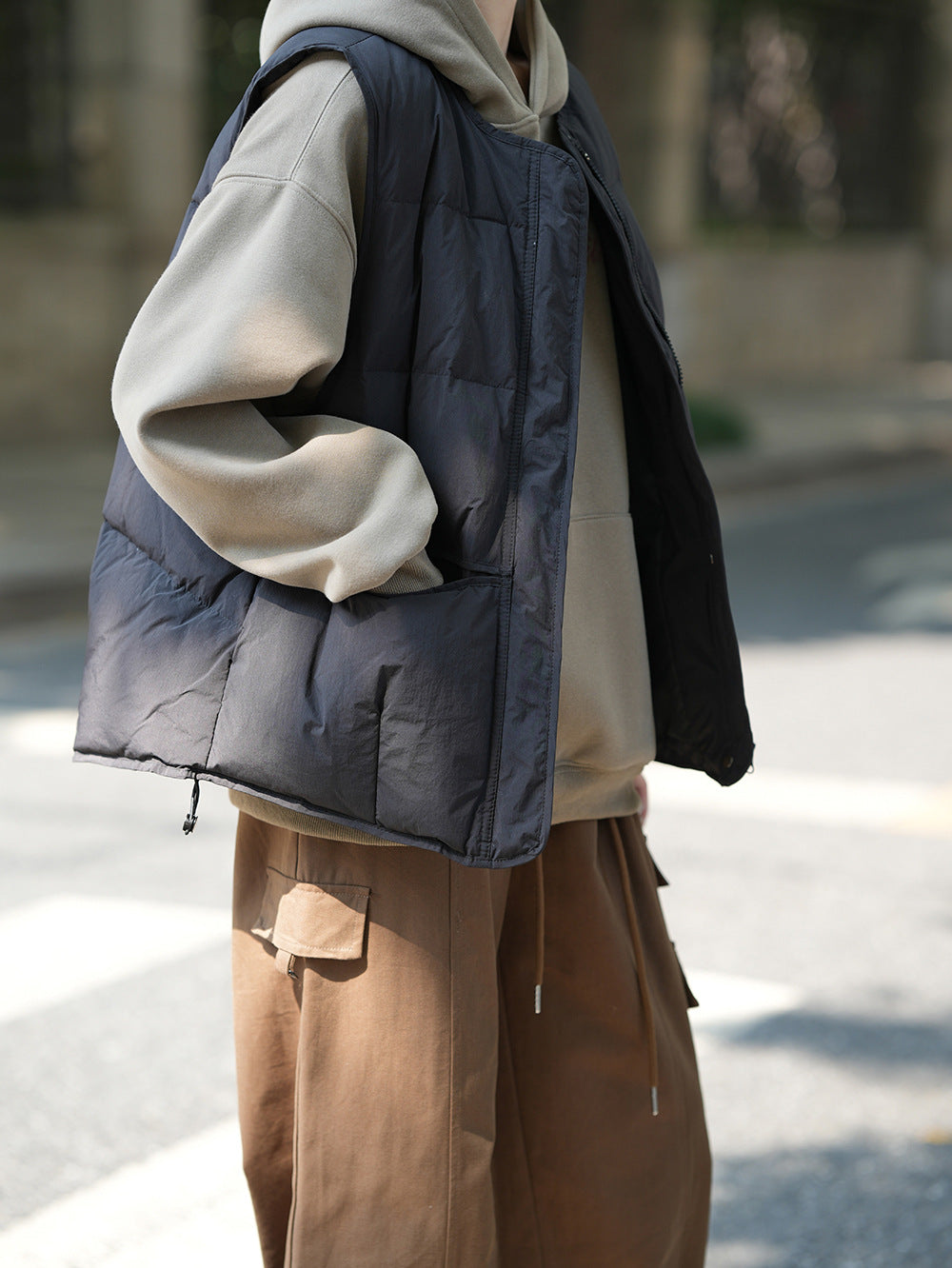 【Y80882】 實拍保暖白鴨絨50%羽絨背心251023