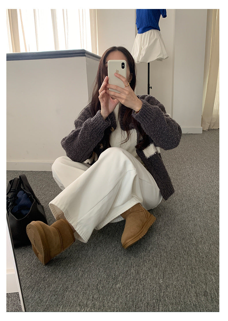 【H5512】實拍S~XL韓國保暖加絨白色牛仔褲251118