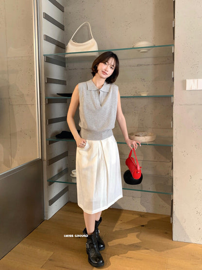【LR01293】實拍imiss氣質百搭！33%羊毛無袖針織衫260305