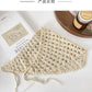 【M1013】夏日韓國法式復古針織三角巾240323