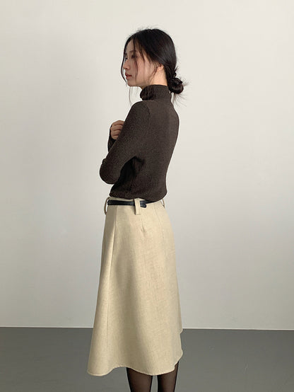 【LD11061】實拍紗網肌理超彈高領修身打底T恤251209