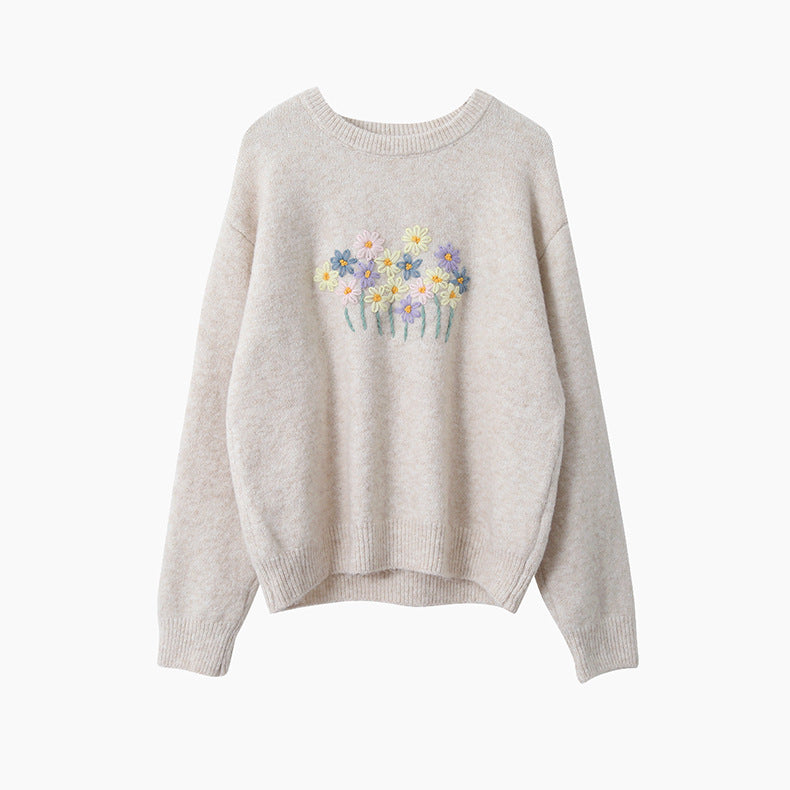 【LD11038】實拍立體小花針織衫251202