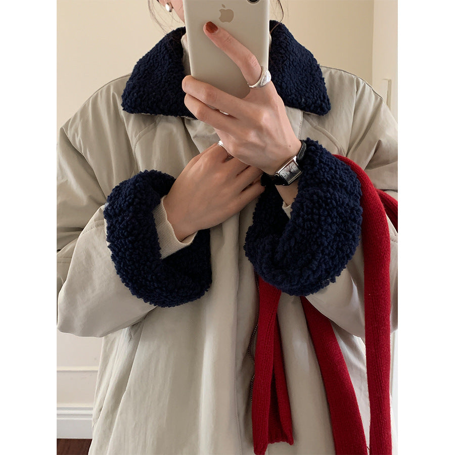 【H5498】實拍韓系加厚保暖長款棉服大衣外套251118