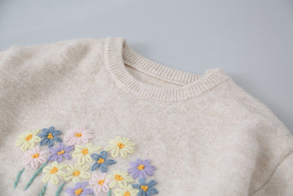 【LD11038】實拍立體小花針織衫251202