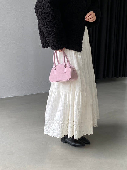 【cim6378】實拍冬日加厚蕾絲長裙251030