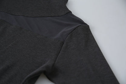 【LD11024】實拍氣質網紗拼接加絨半高領長袖T恤251124