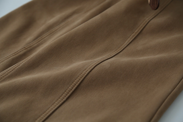 【LD11020】實拍S~XL加絨加厚復古水洗做舊彎刀闊腿牛仔褲251110