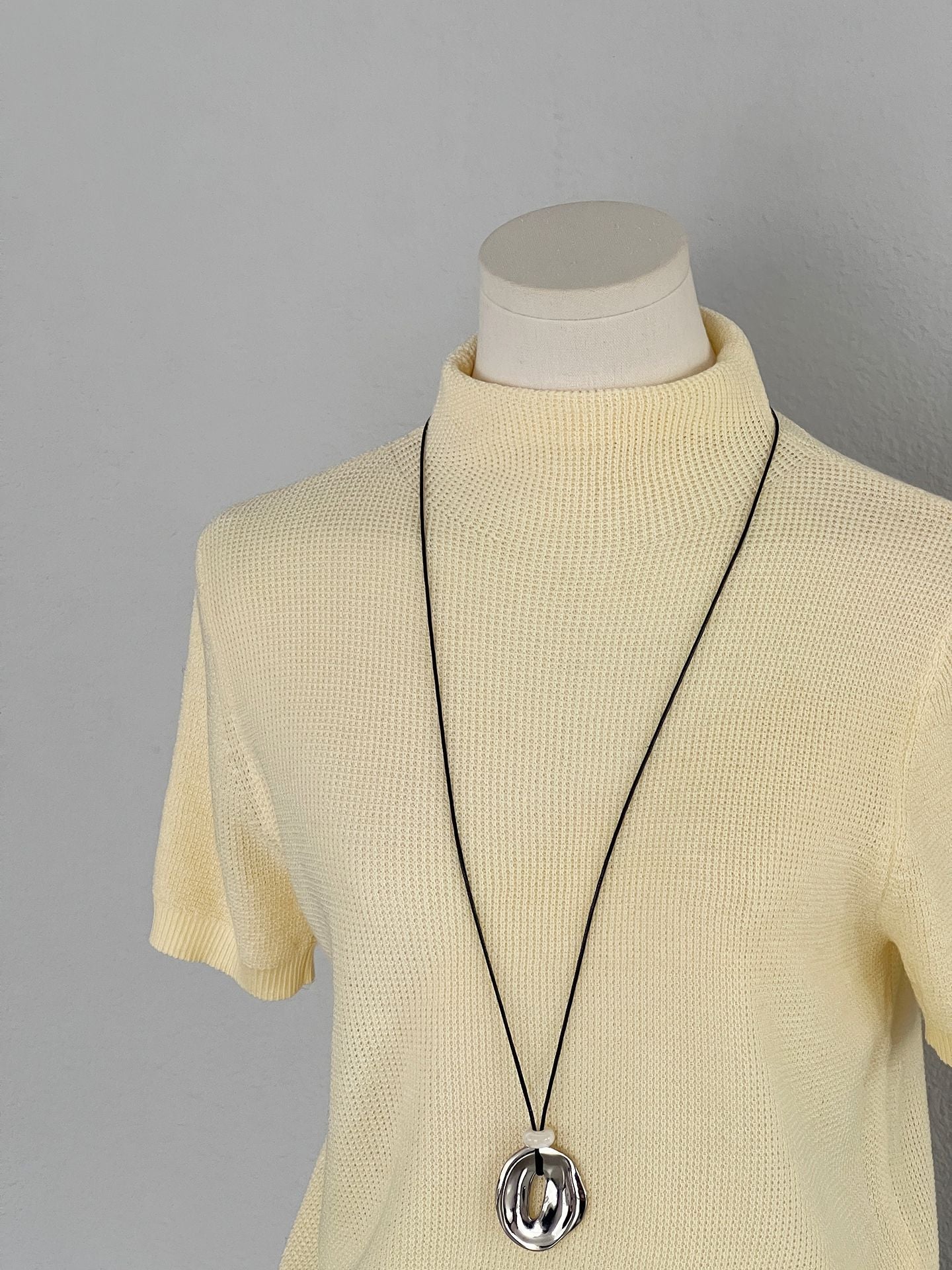 【cimz0663】實拍四季隨意搭☁️韓系半高領顯瘦短袖針織T恤/上衣260409