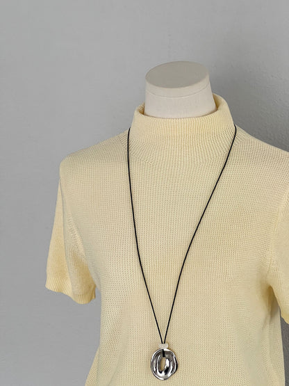 【cimz0663】實拍四季隨意搭☁️韓系半高領顯瘦短袖針織T恤/上衣260409