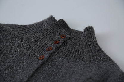 【LD11037】實拍高領開衫針織毛衣251202