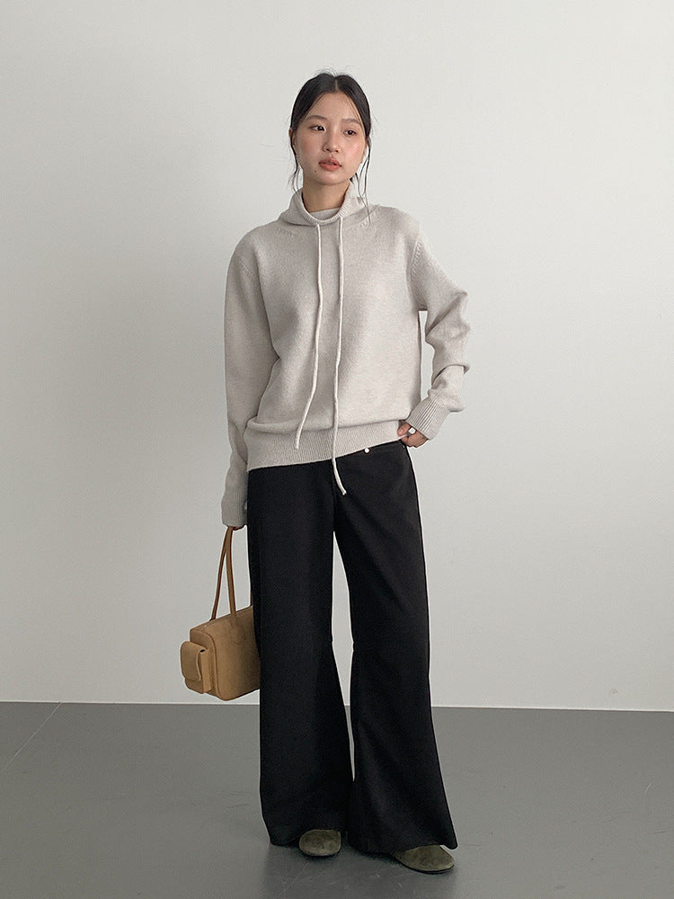 【LD3302】實拍S~XL秋冬顯瘦直筒毛呢休閒褲251103