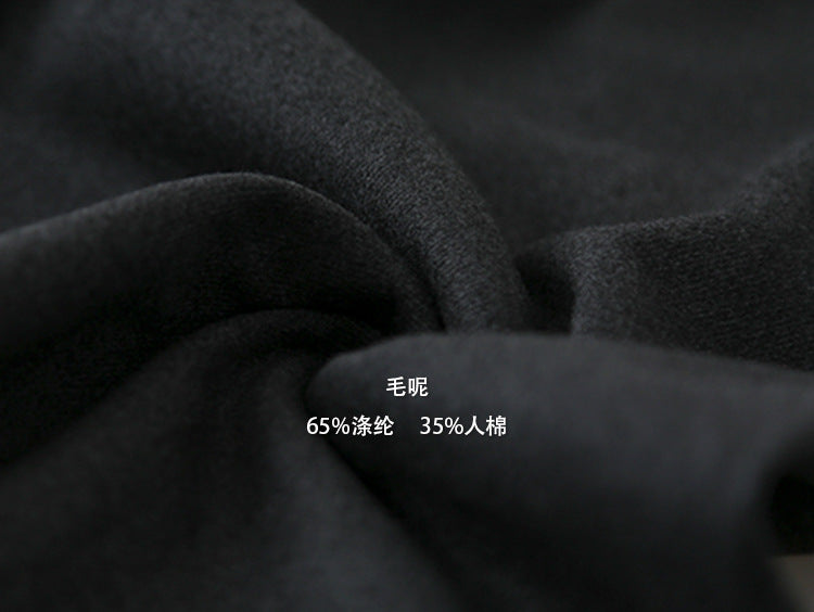【LD3266】實拍秋冬簡約毛呢闊腿褲休閒褲251012