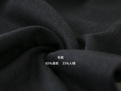 【LD3266】實拍秋冬簡約毛呢闊腿褲休閒褲251012