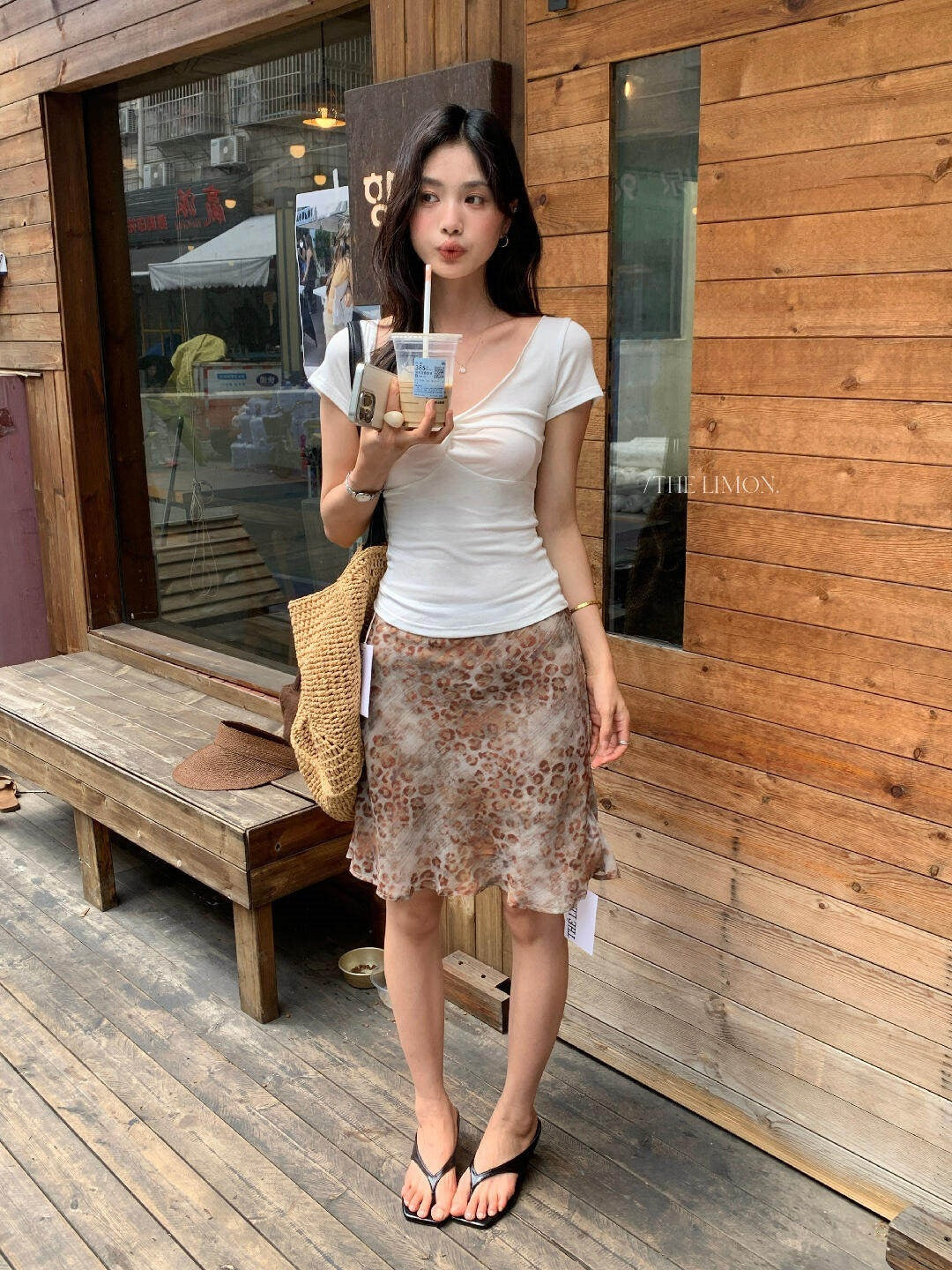 【L10717】法式復古時髦精🐆百搭顯瘦氣質豹紋雪紡裙260602
