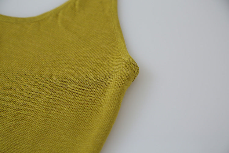 【LD11319】韓系ins時髦層次感🔥繞頸綁帶背心+無袖針織衫疊穿兩件套260601