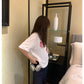 【H6864】實拍韓國簡約寬鬆印花棉質T恤230505