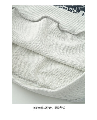 【H5391】實拍復古圓領寬鬆衞衣250902