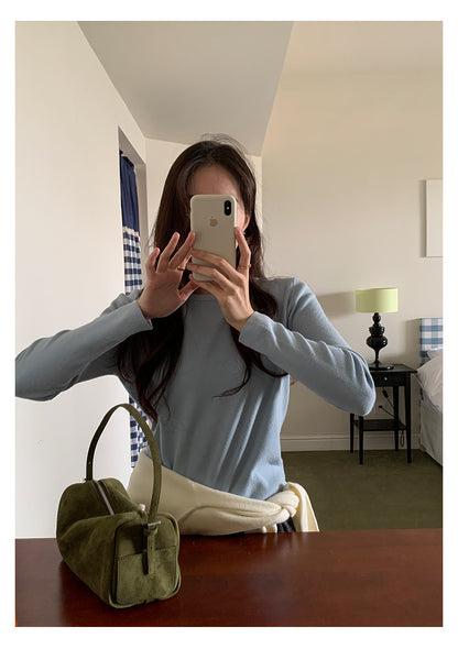 【H5510】實拍5色簡約雙層領針織T恤
251118