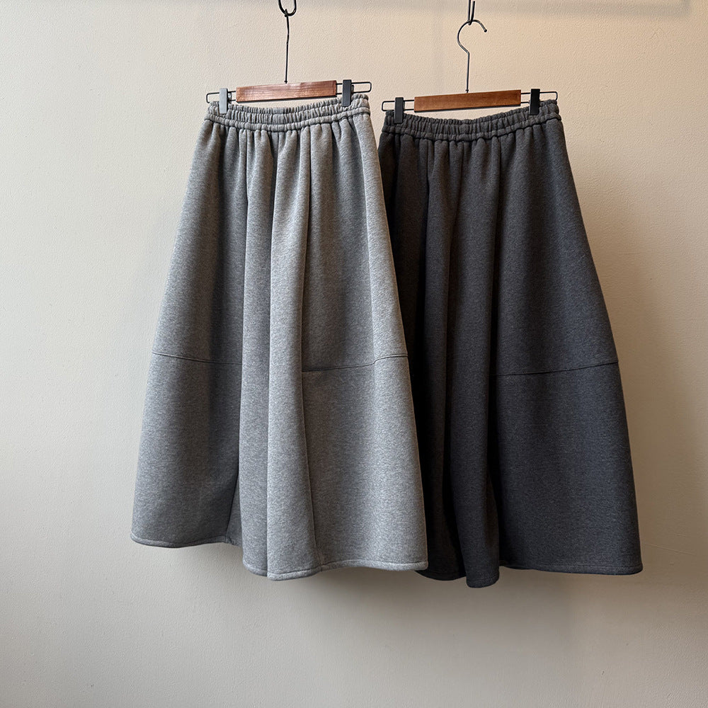 【Y82678】 實拍鬆緊腰抽繩顯瘦闊腿九分褲裙251023