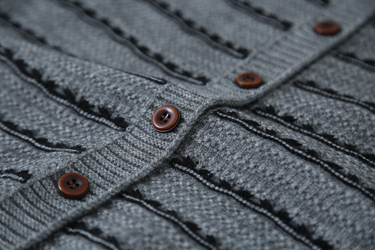 【LD3278】實拍小圓領長袖襯衫+條紋針織背心（分開下單）251103