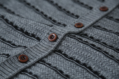 【LD3278】實拍小圓領長袖襯衫+條紋針織背心（分開下單）251103