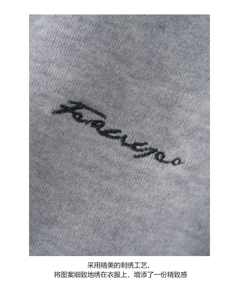 【H5408】實拍早秋休閒刺繡連帽衞衣250909