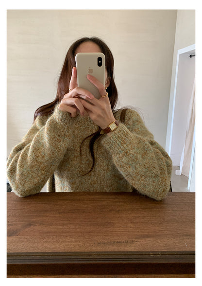 【H5505】實拍復古氣質花紗加厚針織毛衣251118