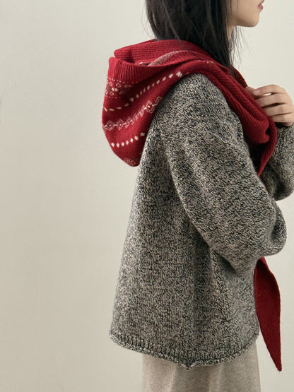 【Y276】實拍冬季軟糯慵懶保暖針織毛衣（棉羊毛10%)251106