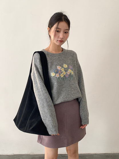 【LD11038】實拍立體小花針織衫251202