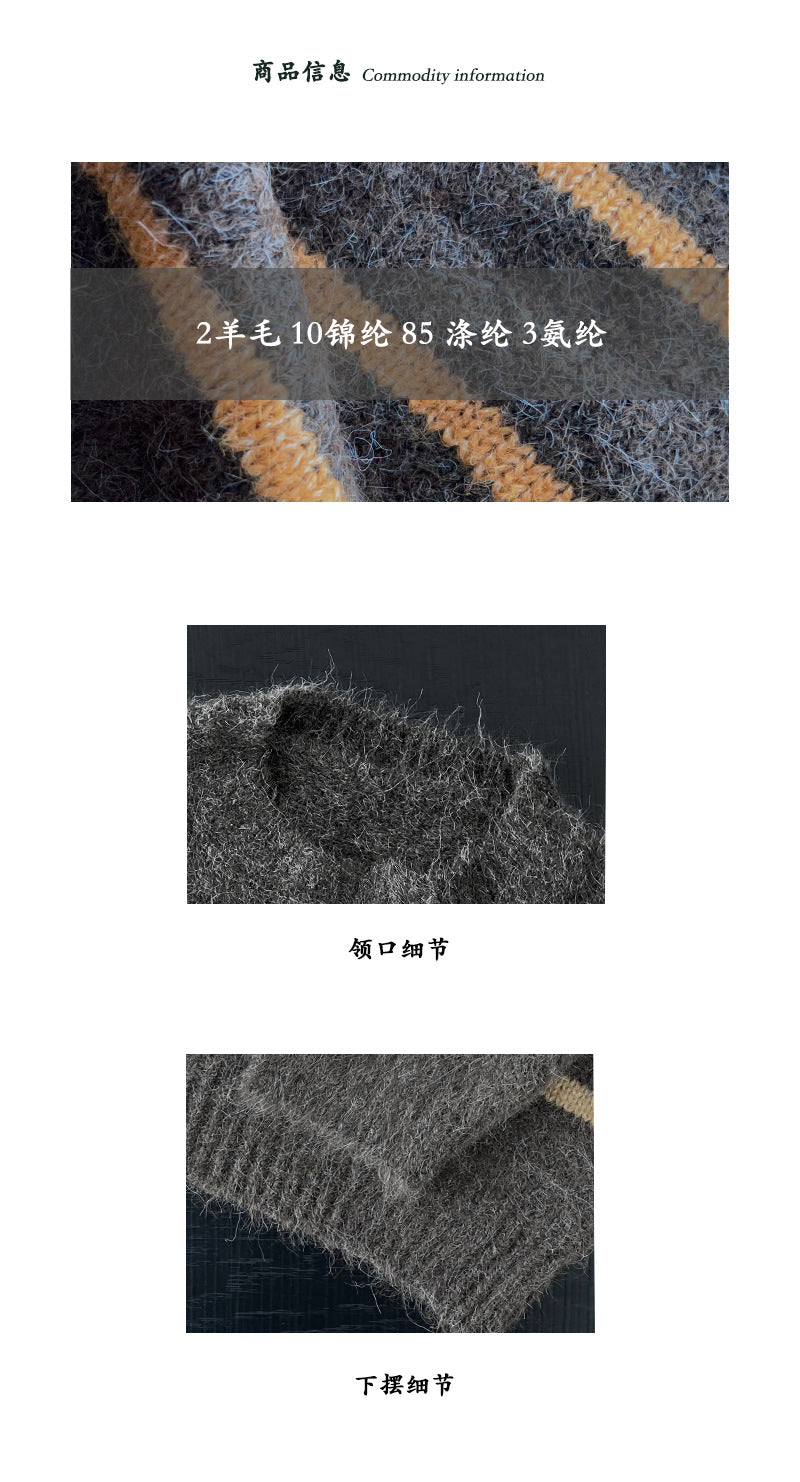 【cimz8925】實拍冬季復古圓領氣質針織毛衣251120