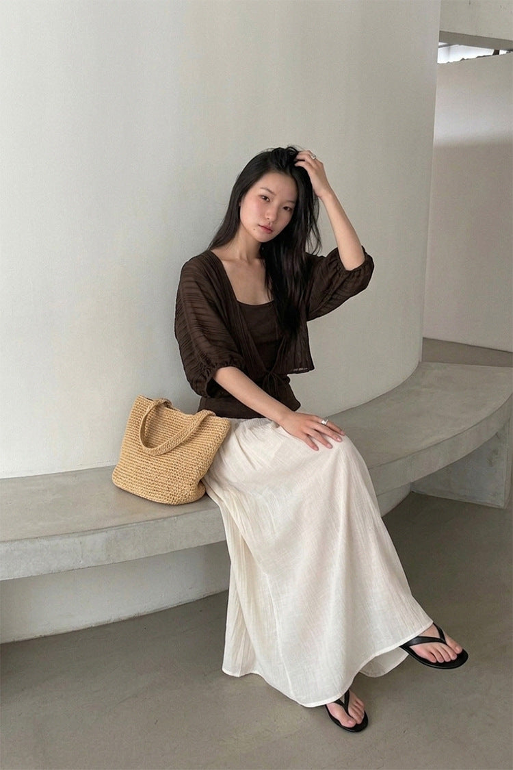 【LD11367】溫柔初戀系仙女☁️顯瘦細肩帶背心+薄款針織小外套兩件套260630