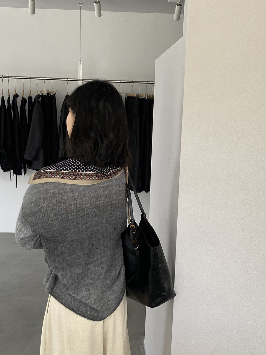 【cim0679】實拍韓國彩虹漸變長袖針織衫（羊毛11%)251114