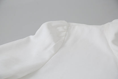 【LD3194】實拍秋冬個性立領飄帶襯衫251110