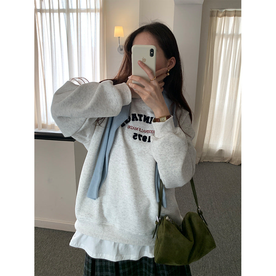 【H5507】實拍假兩件毛巾絨大版加厚衛衣251118