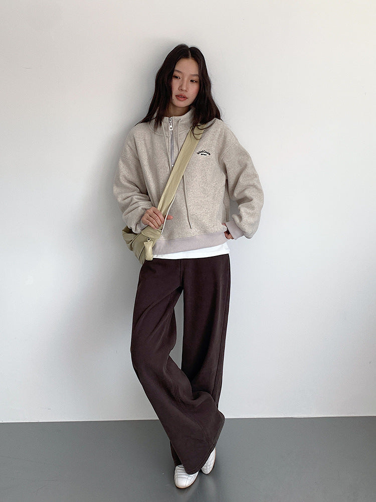 【LD11010】實拍S~XL復古加絨加厚高腰直筒牛仔褲251110