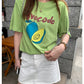 【H6653】實拍韓國夏季牛油果印花圖案T恤230512