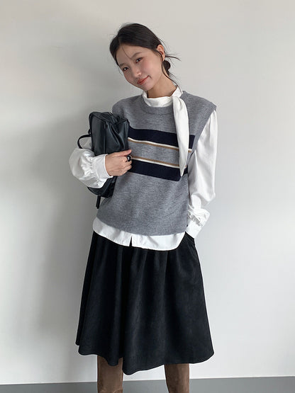 【LD11016】實拍冬季復古麂皮絨A字裙251110