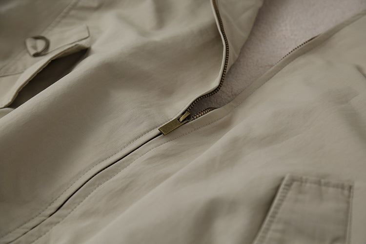 【LD11031】實拍冬天高級感加厚立領羊羔毛保暖夾克外套251124