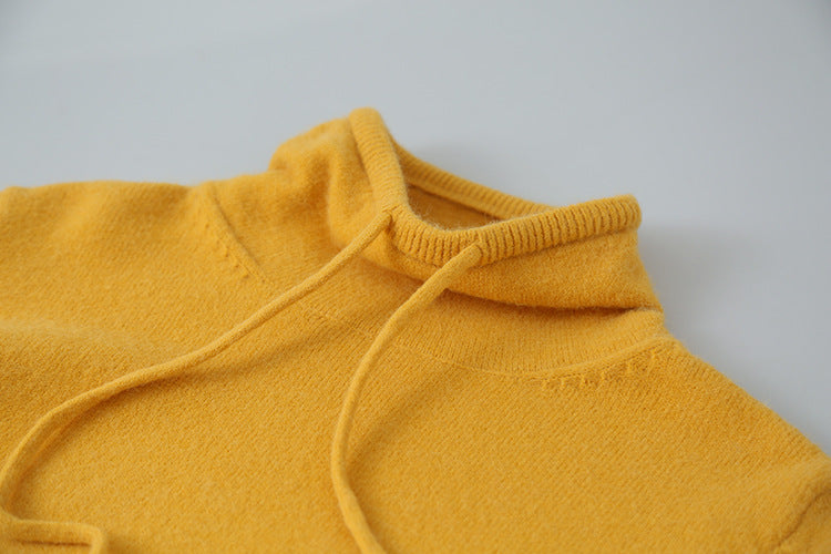 【LD3294】實拍慵懶復古立領羊駝絨針織衫251103