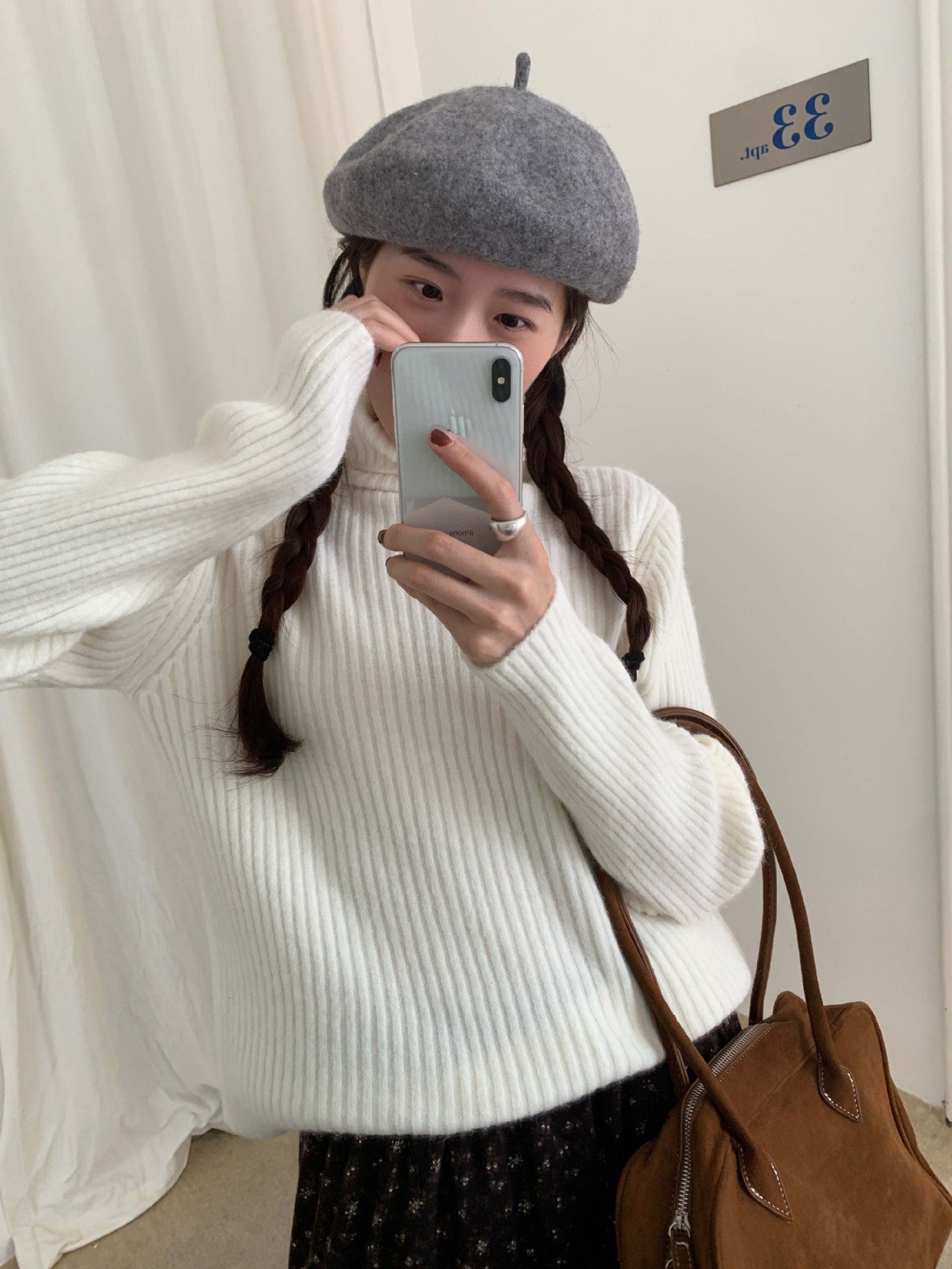 【H5484】實拍秋冬加厚慵懶高領針織毛衣251109