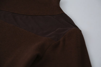 【LD11024】實拍氣質網紗拼接加絨半高領長袖T恤251124