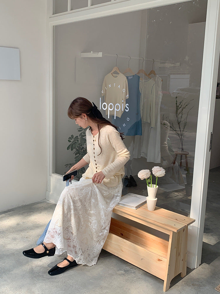 【L9702】實拍絕美四季穿的重工蕾絲長裙251117