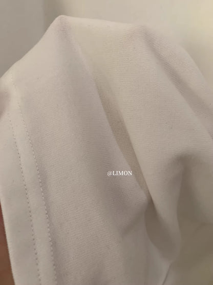 【L9257】實拍檸檬長袖雲朵絨舒適簡約圓領長袖T恤251117